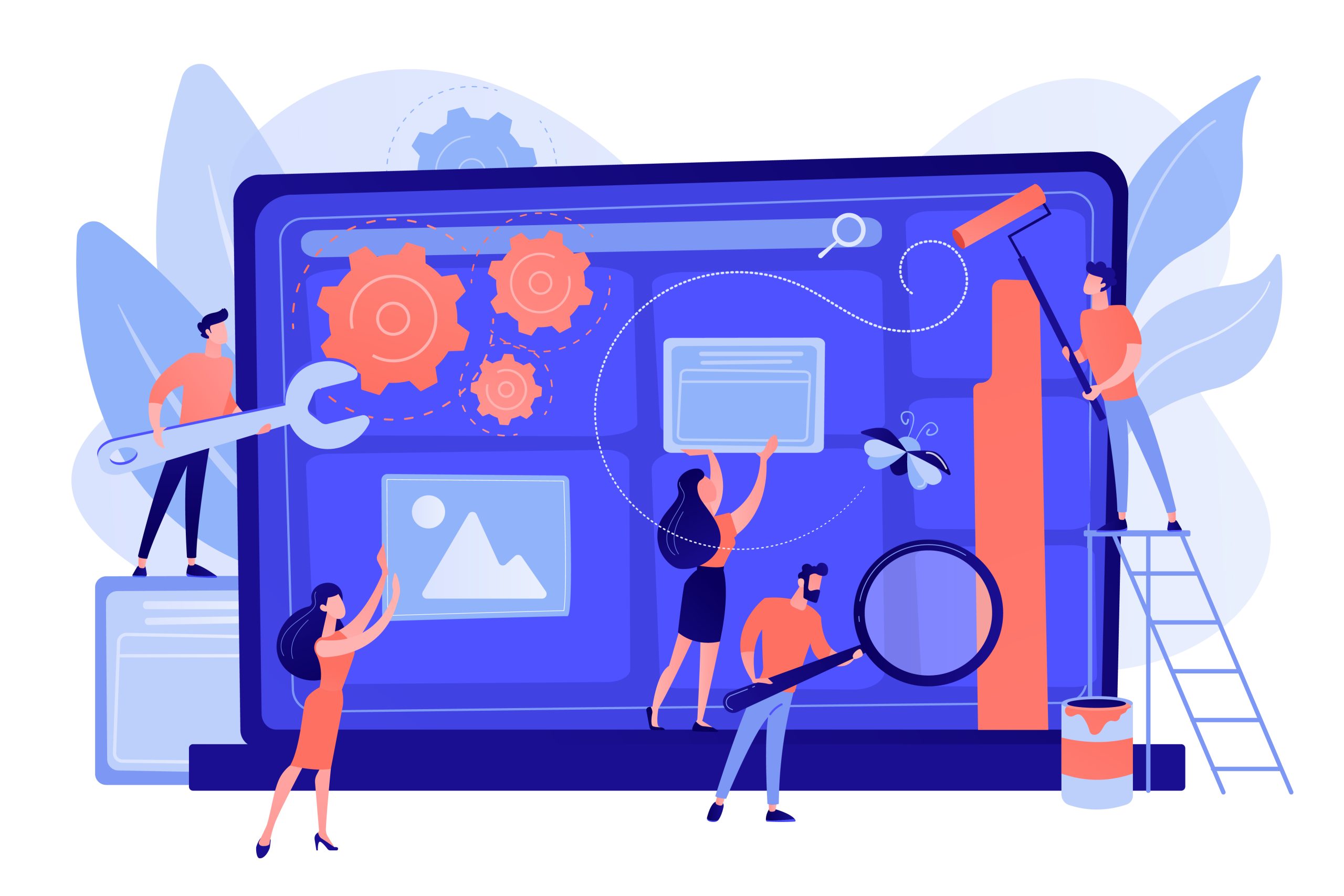 website maintenance concept vector illustration